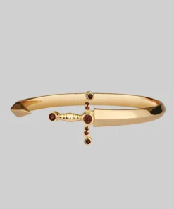 CLASSICS Bracelets MAJESTY. Garnet Dagger Cuff Bangle - Gold