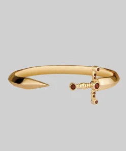 CLASSICS Bracelets MAJESTY. Garnet Dagger Cuff Bangle - Gold