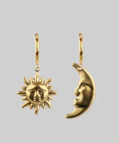 CLASSICS DAY TO NIGHT. Sun & Moon Hoop Earrings - Gold
