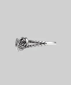 CLASSICS Rings DEAREST. Rose Stem Twisted Ring - Silver