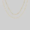 CLASSICS PURITY. Delicate Double Chain Necklace - Gold