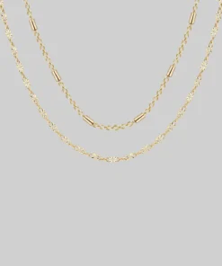CLASSICS PURITY. Delicate Double Chain Necklace - Gold