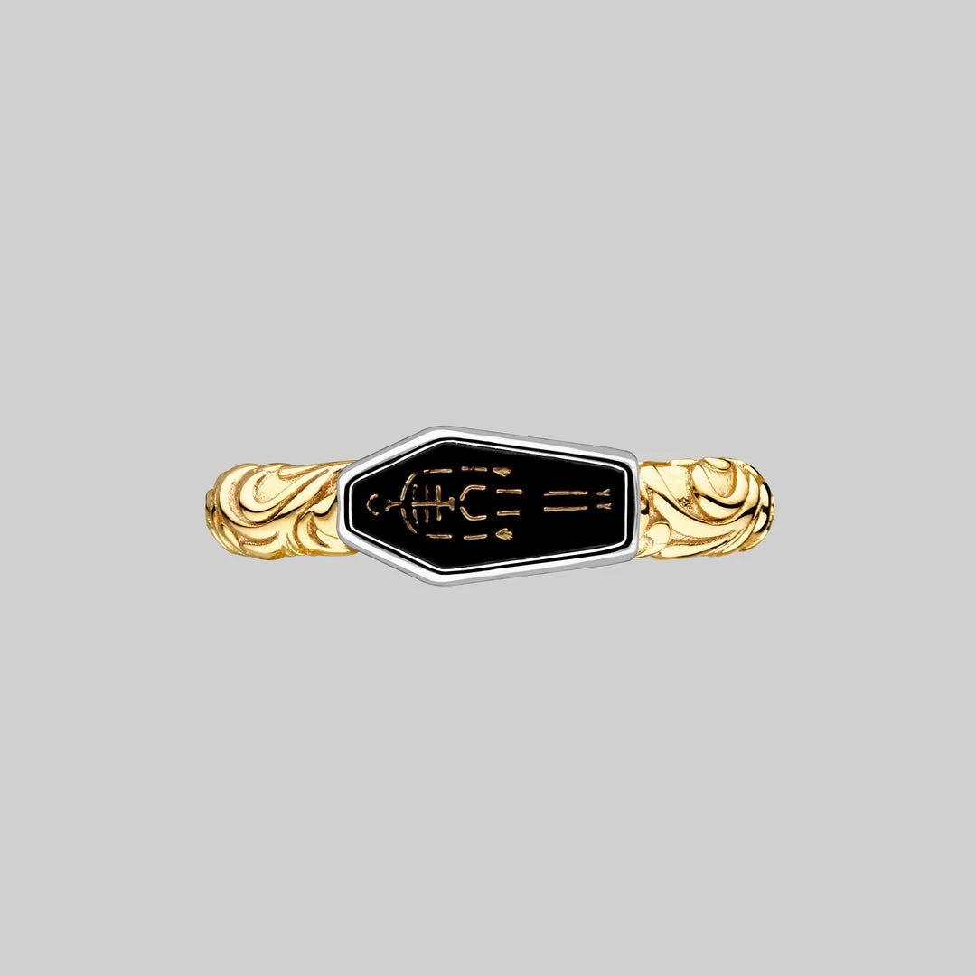 CLASSICS CRYPT. Momento Mori Skeleton Ring - Gold 1 CLASSICS CRYPT. Momento Mori Skeleton Ring - Gold