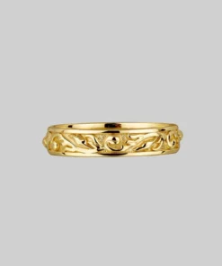 AW21 Rings NOTORIETY. Ornate Band Ring - Gold