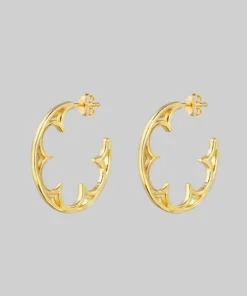 AW21 ATONE. Gothic Window Hoop Earrings - Gold