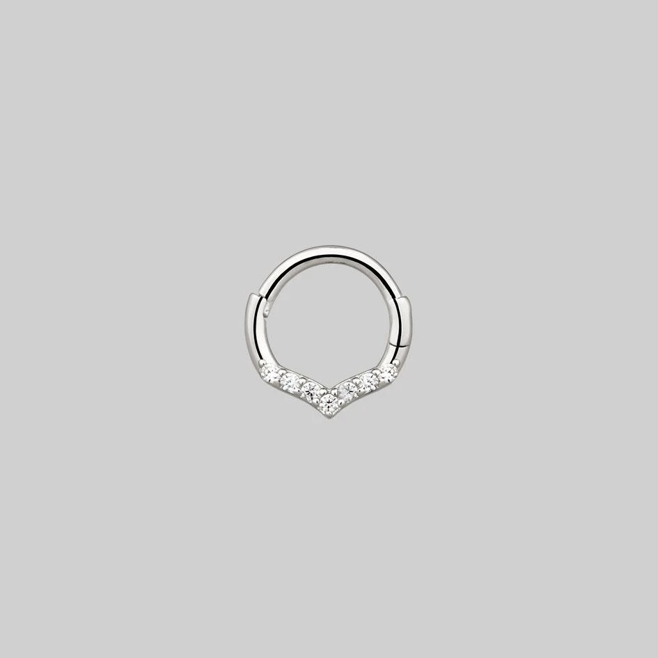 CLASSICS CUPID. Chevron Silver Clicker Ring - Septum 1 CLASSICS CUPID. Chevron Silver Clicker Ring - Septum