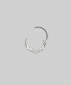 CLASSICS CUPID. Chevron Silver Clicker Ring - Septum 11 CLASSICS CUPID. Chevron Silver Clicker Ring - Septum