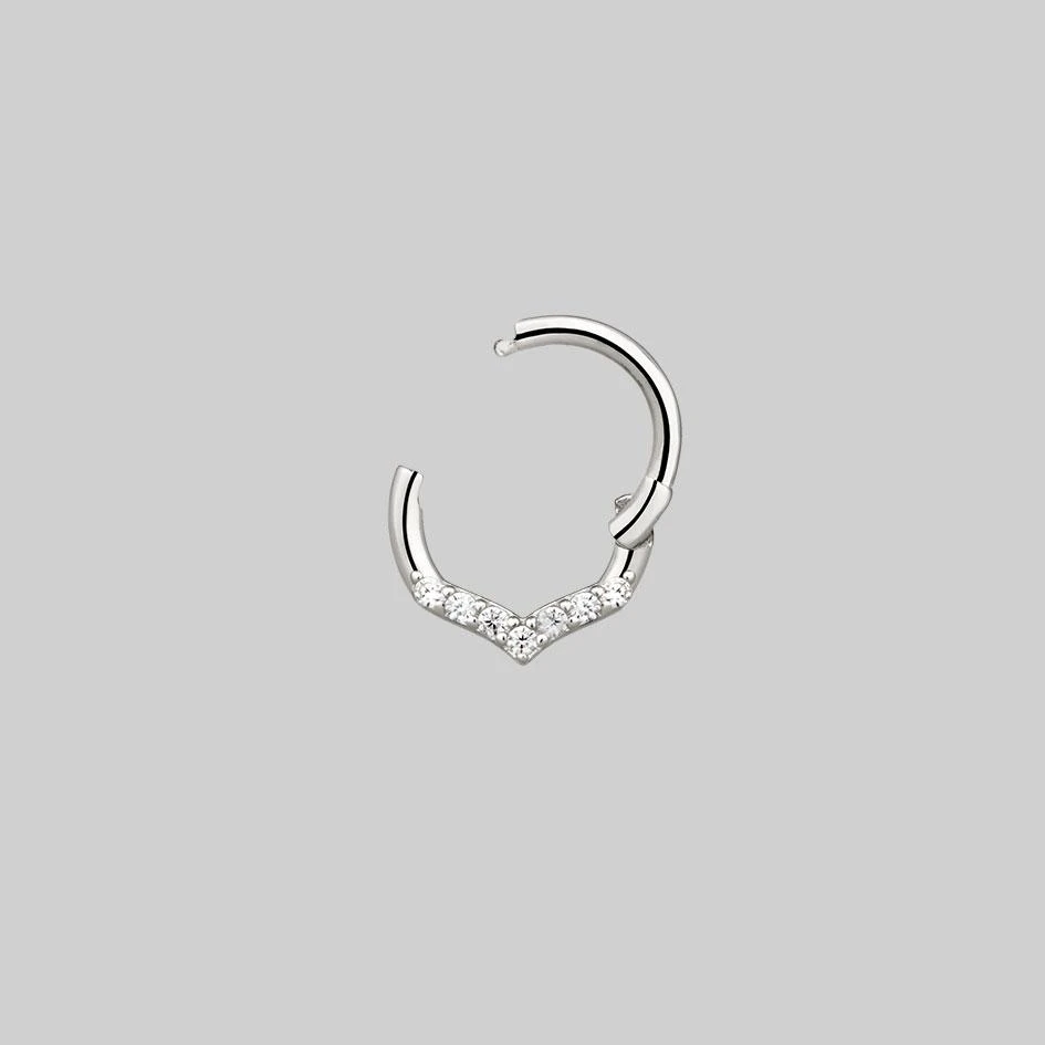 CLASSICS CUPID. Chevron Silver Clicker Ring - Septum 5 CLASSICS CUPID. Chevron Silver Clicker Ring - Septum