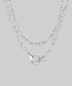 CLASSICS HARMONY. Double Wrap T-Bar Chain - Silver Necklaces & Chains
