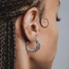 CLASSICS DRAKE. Dragon Hoop Earrings - Silver