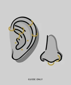 CLASSICS TUTSI EXTRA MINI. Gold Septum Clicker Ring Helix