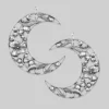 CLASSICS ECLIPSE. Huge Floral Crescent Earrings