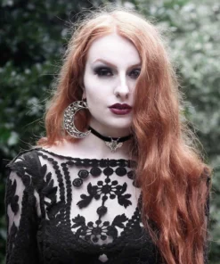 CLASSICS ECLIPSE. Huge Floral Crescent Earrings - Antique Gold