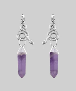 CLASSICS MERTLE. Snake Wrap Amethyst Earrings
