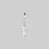 CLASSICS Earrings MYSTIC. Single Silver Hoop Earring With Ankh Charm