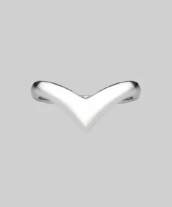 CLASSICS Rings FARRAH. Deep Chevron Ring - Silver