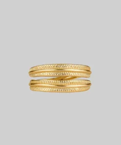 End Of Line AWAKEN. Feather Wrap Gold Ring