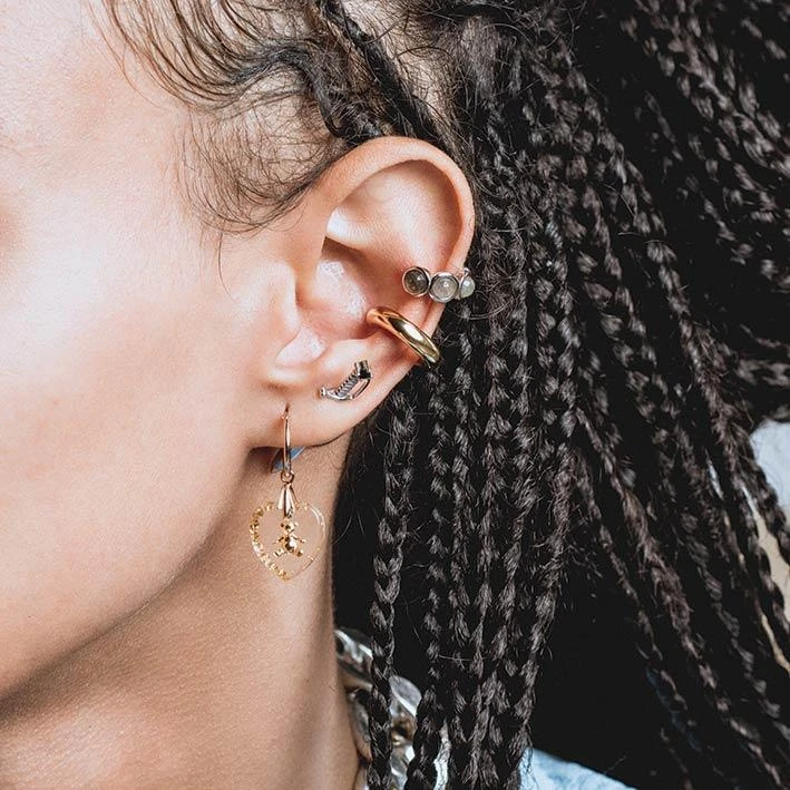 End Of Line ASTEROID. Labradorite Conch Ear Cuff - Silver 2 End Of Line ASTEROID. Labradorite Conch Ear Cuff - Silver