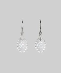 CLASSICS LYRAE. Moon & Stars Glass Earrings - Silver 7 CLASSICS LYRAE. Moon & Stars Glass Earrings - Silver