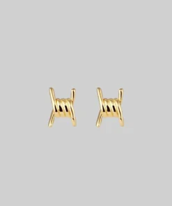 CLASSICS SURVIVAL. Symbolic Barbed Wire Stud Earrings - Gold