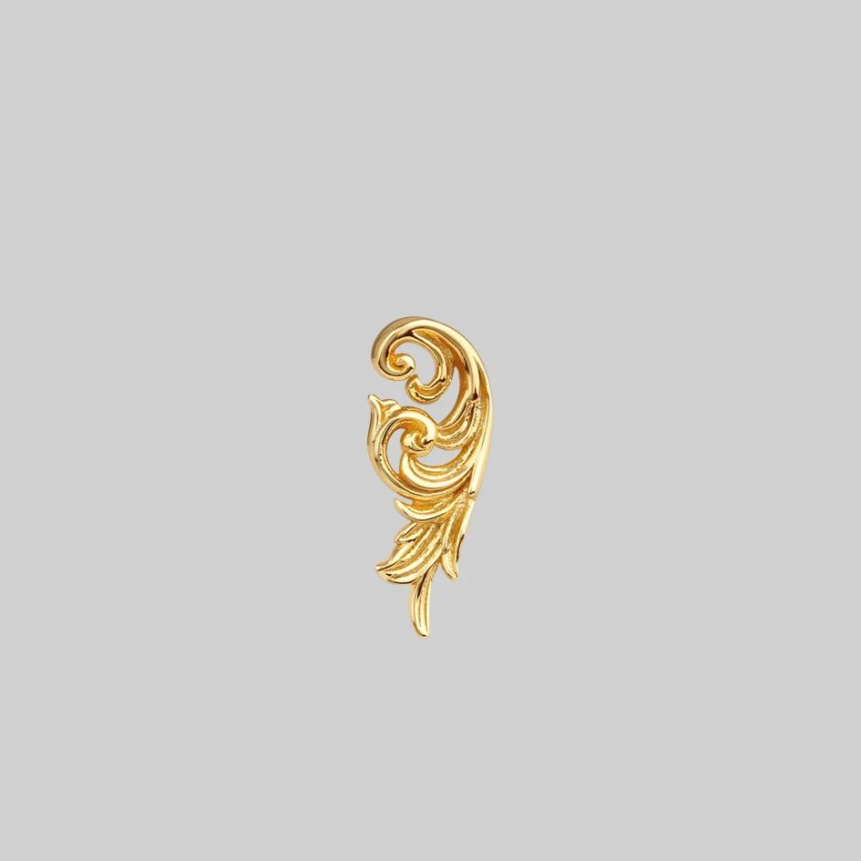 CLASSICS IMPERIAL. Ornate Flourish Stud Earring - Gold 5 CLASSICS IMPERIAL. Ornate Flourish Stud Earring - Gold