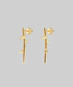 End Of Line WILT. Winter Thorn Earrings - Gold