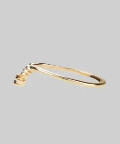 CLASSICS Rings CUPID. Black Spinel Chevron Gold Ring