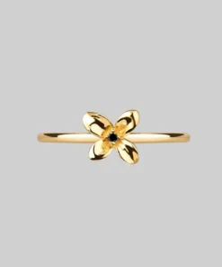 End Of Line ISLA. Clematis Flower Ring - Gold Rings