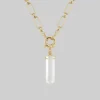 CLASSICS ORA. Clear Quartz Pendant & Clasp Necklace - Gold Necklaces & Chains