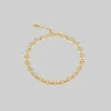 AW21 Bracelets CLEMENT. Delicate Book Link Chain Bracelet - Gold