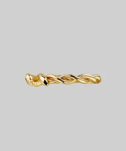 CLASSICS DEVISE. Double Headed Snake Twist Ring - Gold Rings