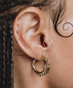 CLASSICS DRAKE. Dragon Hoop Earrings - Gold