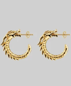 CLASSICS DRAKE. Dragon Hoop Earrings - Gold