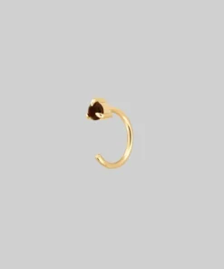 CLASSICS Round Garnet Huggie Hoop Earrings - Gold