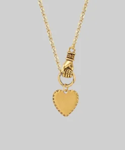 CLASSICS Necklaces & Chains HAND OF GLORY. Grasping Heart Necklace - Gold