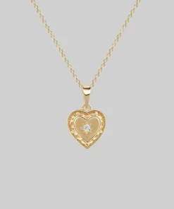 CLASSICS Necklaces & Chains MY DARLING. Heart & Cubic Zirconia Necklace - Gold