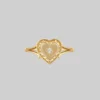CLASSICS MY DARLING. Heart & Cubic Zirconia Ring - Gold