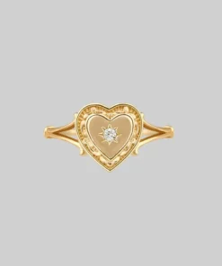 CLASSICS MY DARLING. Heart & Cubic Zirconia Ring - Gold