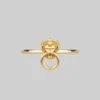 CLASSICS Rings MINI ANWAR. Lion Knocker Ring - Gold