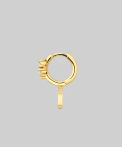 CLASSICS MOONLIGHT. Opal Moon Clicker Hoop Earrings - Gold