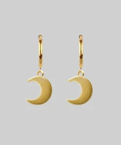 CLASSICS AYSU. Mini Moon Hoop Earrings - Gold