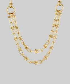 AW21 Necklaces & Chains ARMOUR. Multiway U Ball Link Chain Necklace - Gold