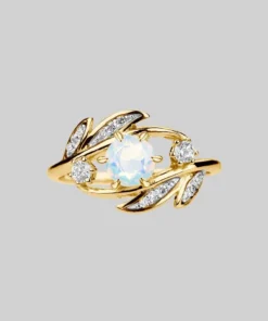 regalrose outlet shop 17 CLASSICS FAWN. Opal Gold Leaf Ring