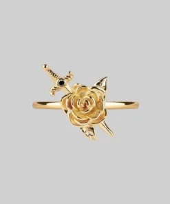 AW21 Rings RHAPSODY. Dagger Through Rose Ring - Gold