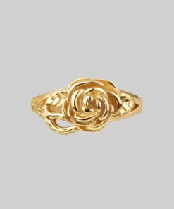 CLASSICS DEATHLY ROSE. Flourishing Rose Gold Ring Rings