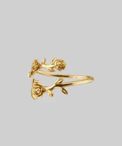 CLASSICS DAMASK. Rose Foliage Wrap Ring - Gold 6 CLASSICS DAMASK. Rose Foliage Wrap Ring - Gold