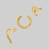 CLASSICS VEGA. 3 Piece Snake Wrap Earring - Gold