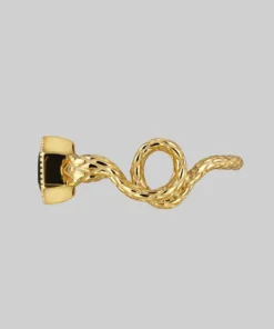 AW21 Rings RELINQUISH. Snakes & Onyx Ring - Gold