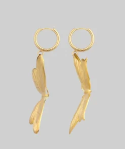 CLASSICS NEW DAWN. Huge Butterfly Hoop Earrings - Gold
