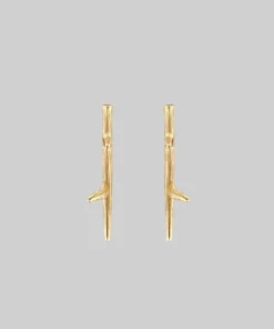 End Of Line WILT. Winter Thorn Earrings - Gold